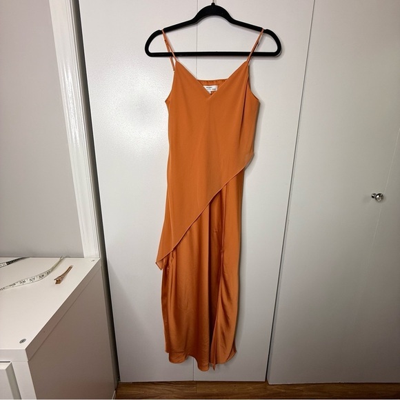 Saunders X RTR - Chiffon Overlay Dress - Orange - $345 size 2 - Picture 4 of 13